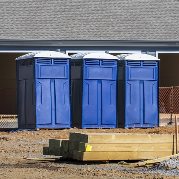 what is the expected delivery and pickup timeframe for the portable toilets in Huxley